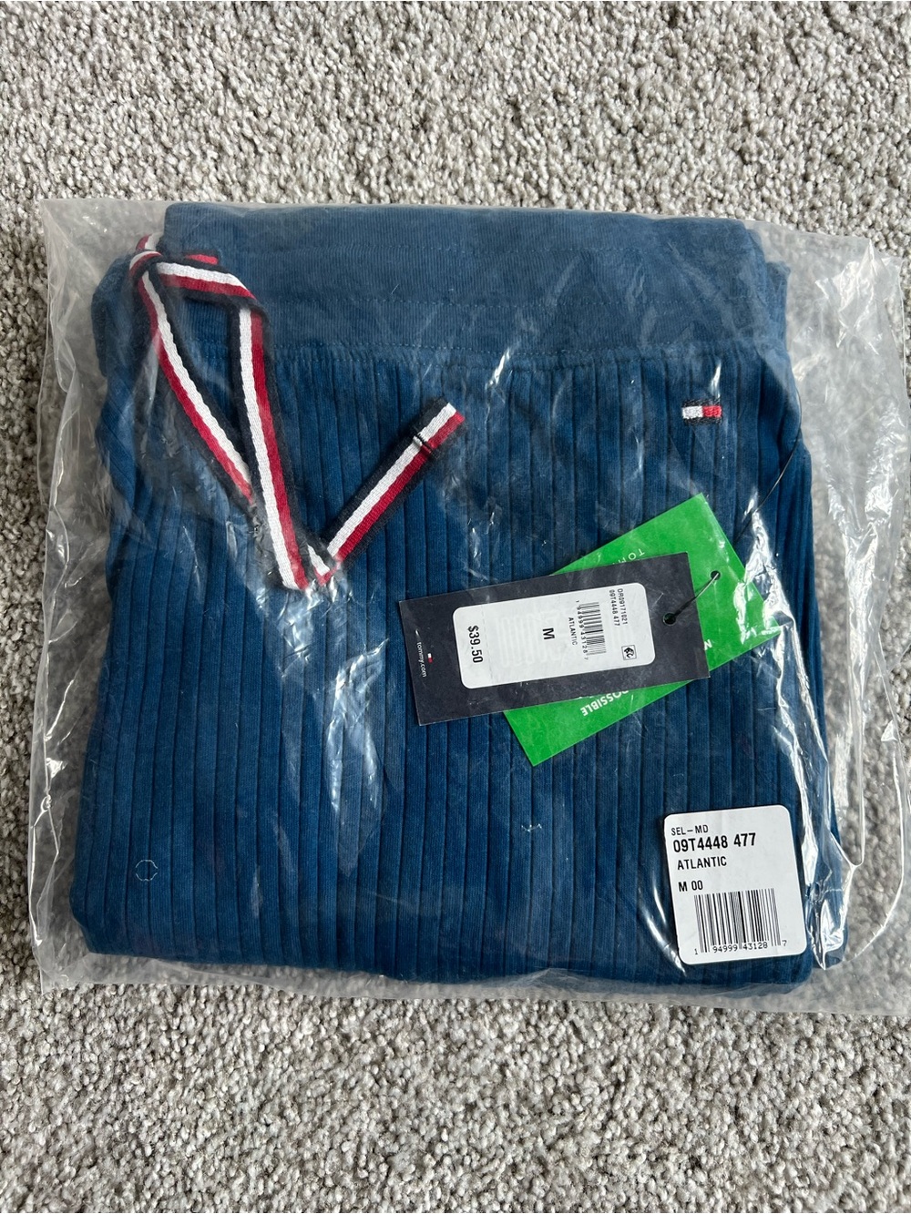 Tommy Hilfiger Men's Blue Ribbed Pajama Pants - NWT